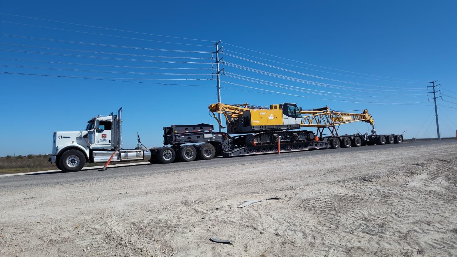 Terex crane transport